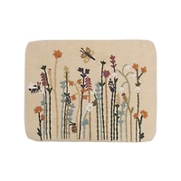 Hello Honey® 16" Floral Embroidered Cotton Upholstered Stool