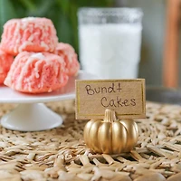 Kate Aspen® Mini Gold Pumpkin Place Card Holder Set