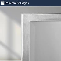 Head West Brushed Nickel Stainless Steel Beveled Accent Vanity Mirror