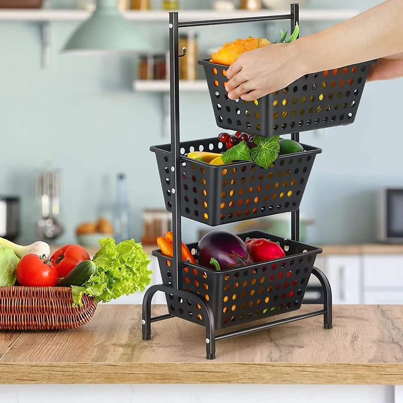 NEX™ Black Metal & Plastic Storage Basket