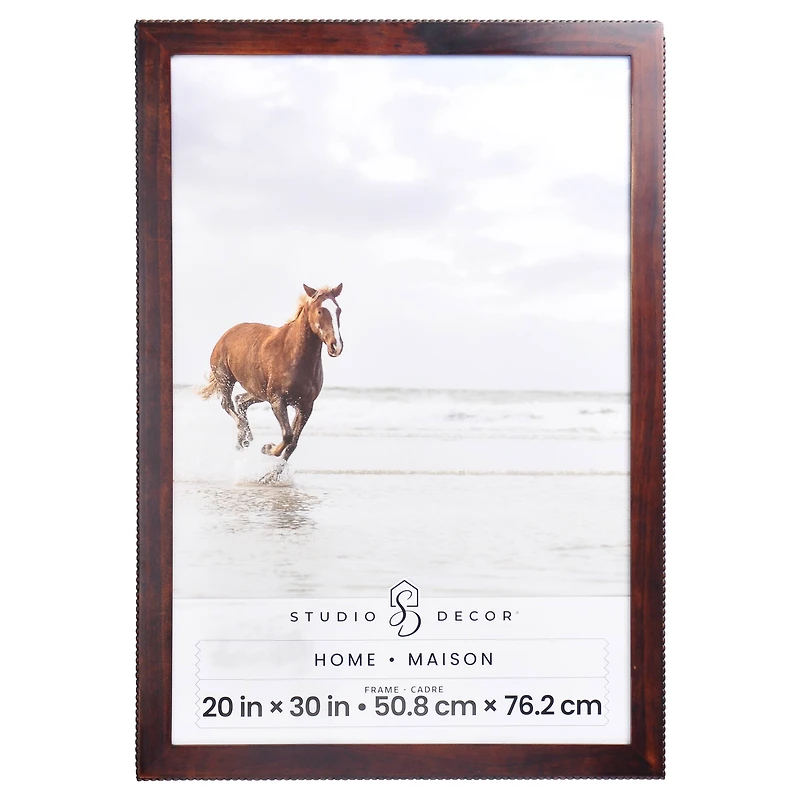 Home Brown with Beaded Edge Wood Wall Frame by Studio Décor®