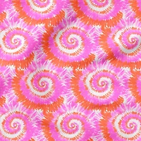 Fabric Editions Pink & Orange Tie Dye Cotton Fabric
