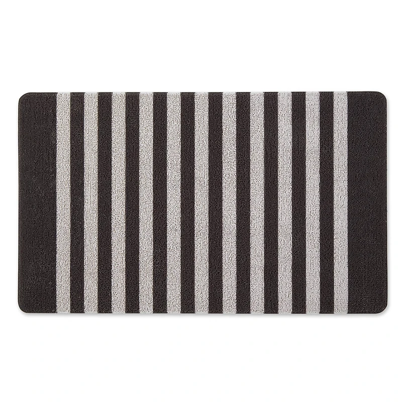 DII® Black & White Stripe Tufted Mat