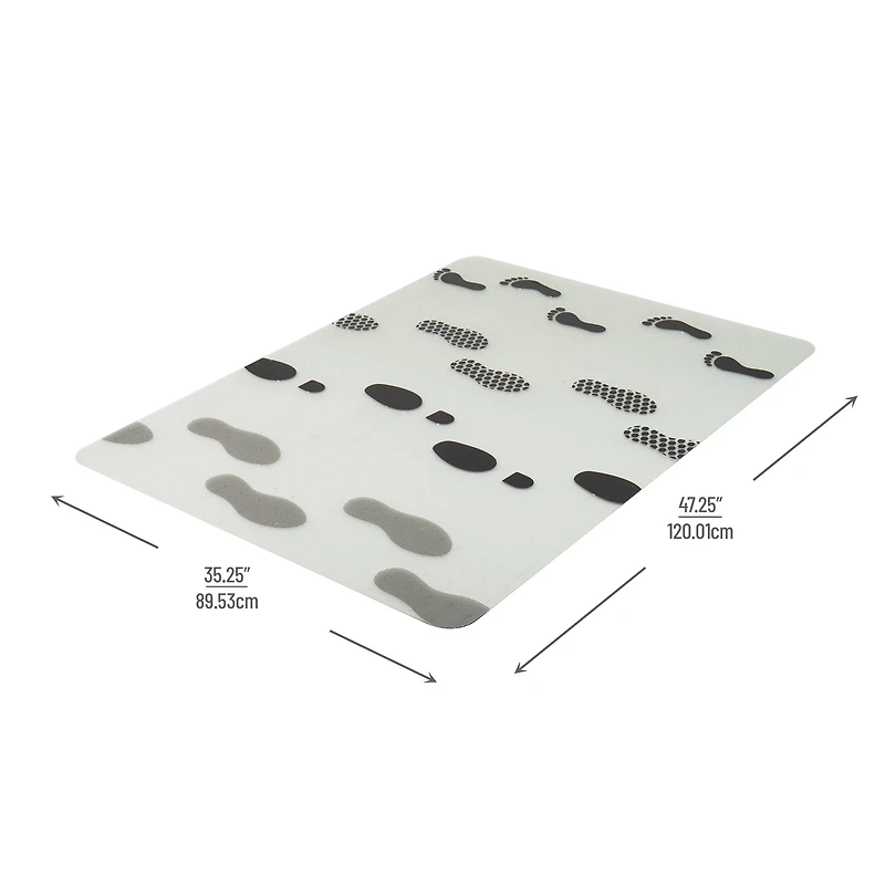 Mind Reader 9-to-5 Collection Going Places Footprint Art Office Chair Mat