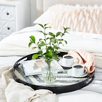 Black Mother of Pearl Modern Tray Set