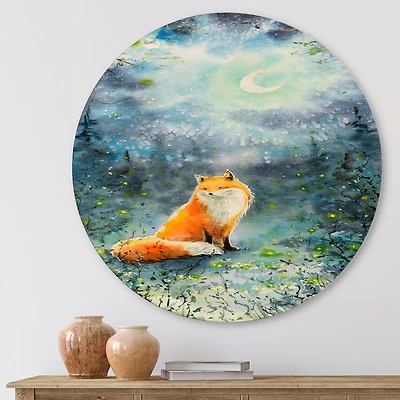 Designart - Fox Over A Night Sky