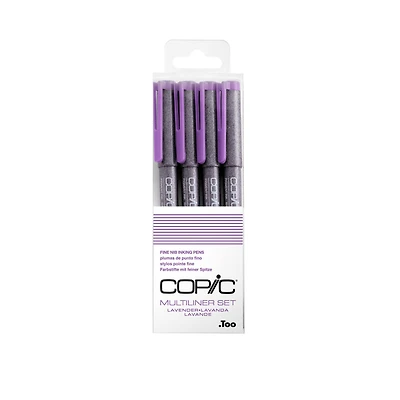 Copic® Lavender Multiliner Pen Set, Fine