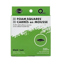 iCraft Black 3D Foam Squares™, 320ct.