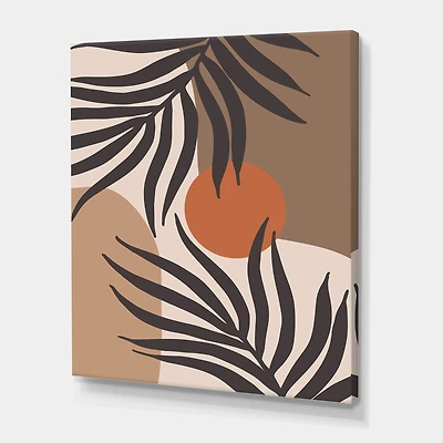 Designart - Moon & Sun Shapes In Retro Terracotta Tones III