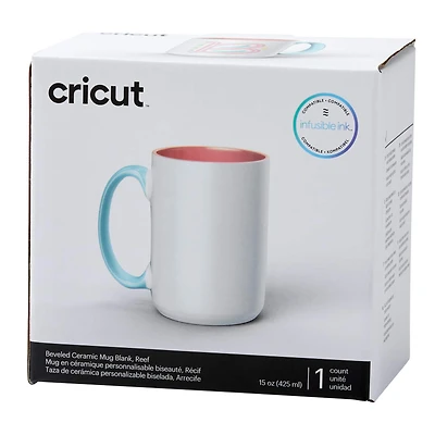 Cricut® Blank Beveled Ceramic Mug, 15oz.