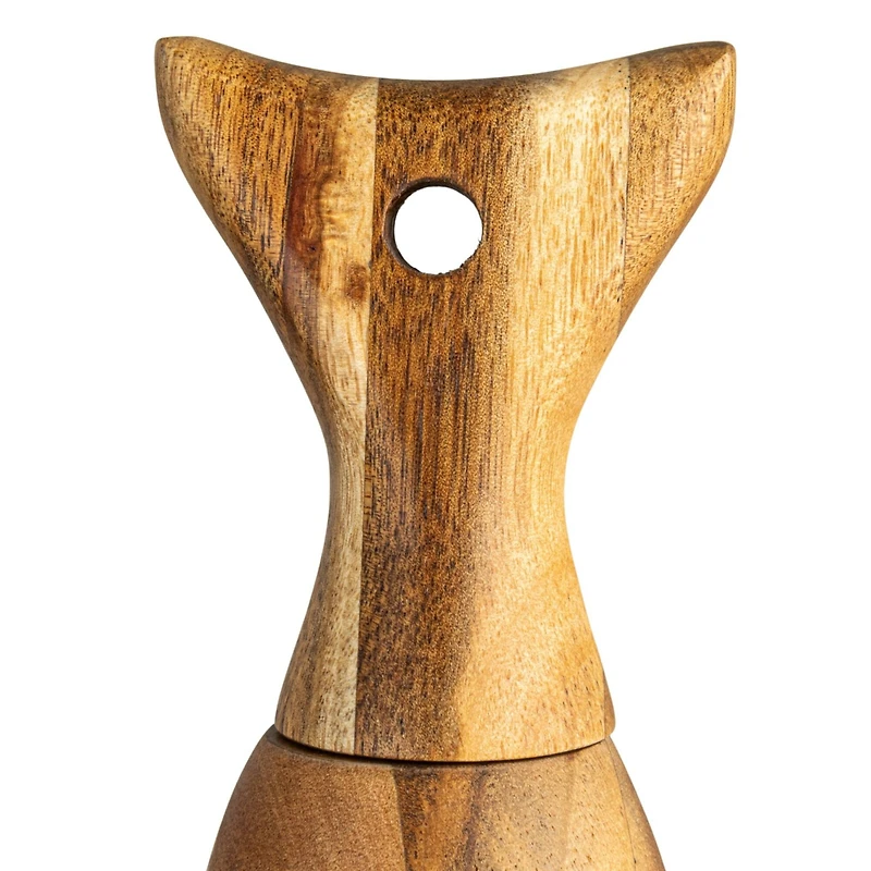 Hello Honey® 7.75" Natural Acacia Wood Fish Tail Shaped Pepper Mill