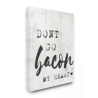 Stupell Industries Bacon My Heart Canvas Wall Art