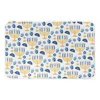 Designs Direct 34" x 21" Hanukkah Pattern Bath Mat