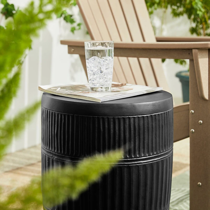 Glitzhome® 18.5" Multi-Functional Textured Garden Stool
