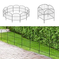 NEX 47ft. Black Decorative Arch Garden Fence