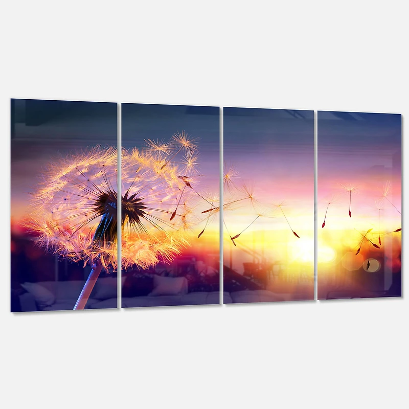 Designart - Dandelion at Sunset Freedom to Wish