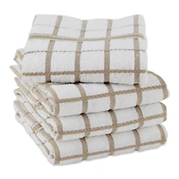 DII® Stone Windowpane Terry Dishtowels, 4ct.