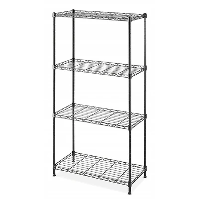 Whitmor Supreme Black 4-Tier Shelves