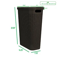 Mind Reader 23.5'' Slim Laundry Hamper with Cutout Handles