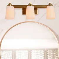 Hello Honey® Robert Stevenson Lighting Sullivan Park Frosted Glass & Metal 3-Light Vanity