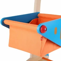 Hape Orange & Blue Wooden Shopping Cart