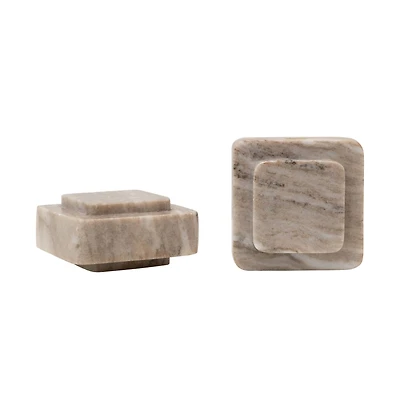 Hello Honey® Square Marble Bookends Set