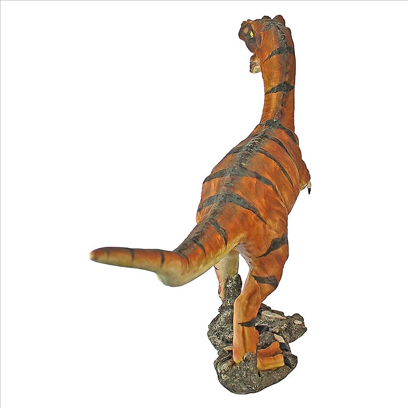Design Toscano 15.5" Tall Velociraptor Scaled Dinosaur Statue