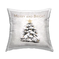 Stupell Industries Merry & Bright Snowy Winter Throw Pillow