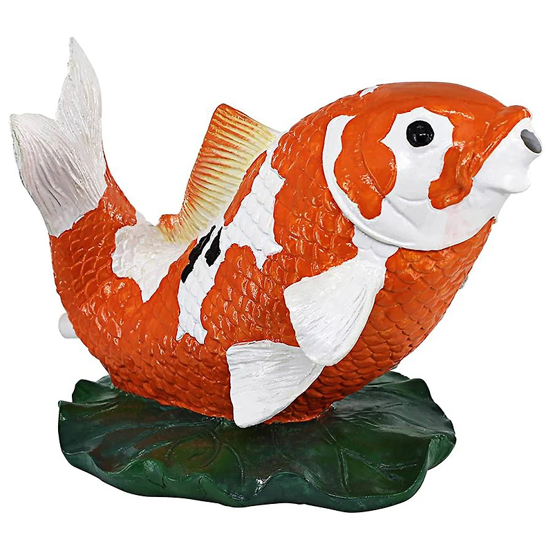 Design Toscano Kohaku Asian Koi Piped Spitter Statue