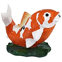 Design Toscano Kohaku Asian Koi Piped Spitter Statue