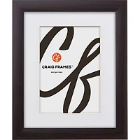 Craig Frames Contemporary Brazilian Walnut Picture Frame with Mat