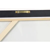 CosmoLiving by Cosmopolitan Gold Contemporary Abstract Canvas Wall Art