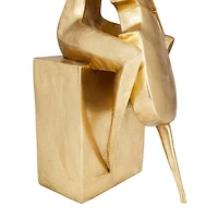 Gold Polystone Contemporary Sculpture