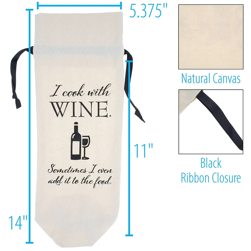 Personality Case™ Cooking Canvas Wine Bag