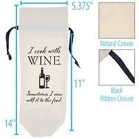Personality Case™ Cooking Canvas Wine Bag