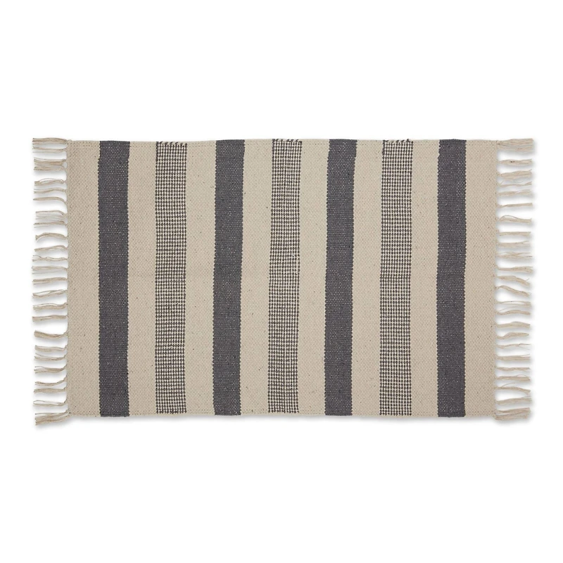 DII® Gray Combo Stripe Hand-Loomed Rug, 2ft. x 3ft.