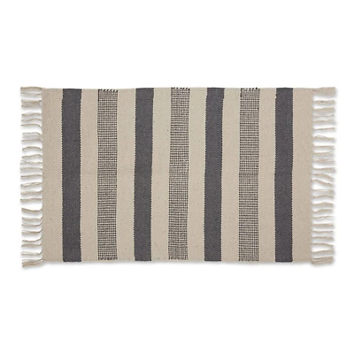 DII® Gray Combo Stripe Hand-Loomed Rug, 2ft. x 3ft.