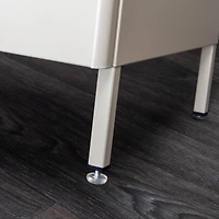 Hello Honey® 40" Solstice Narrow Metal Accent Cabinet with Adjustable Storage Shelves and Arched Glass Door