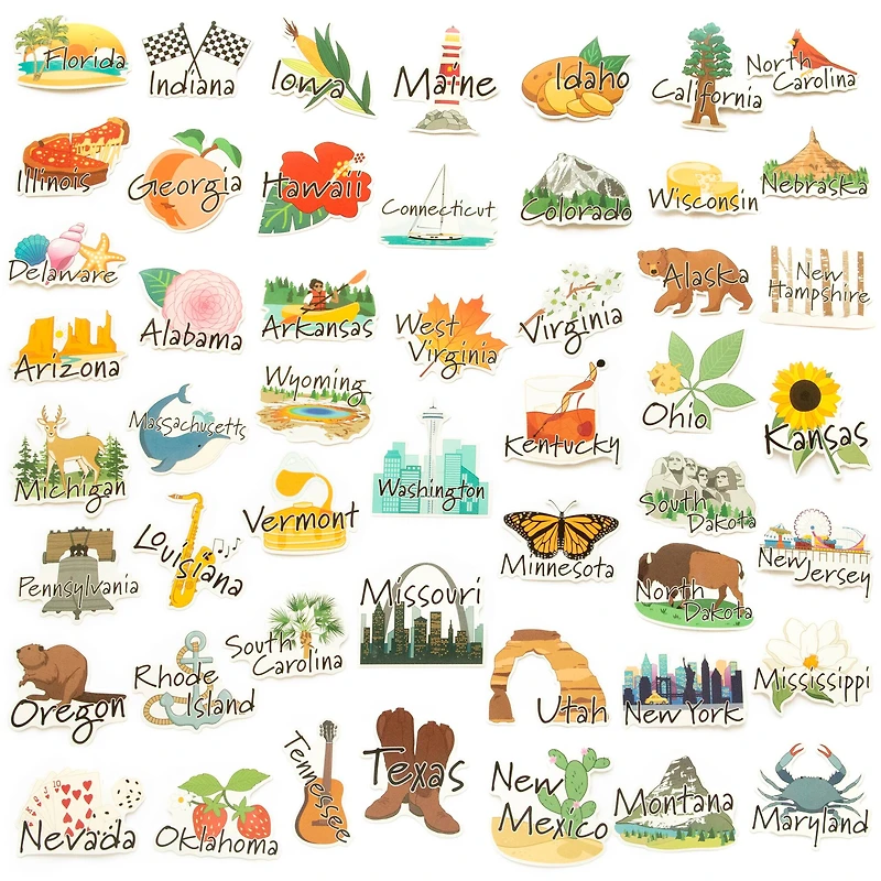 50 States Vinyl Stickers by Recollections™