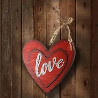 14" Wood Valentine Heart Wall Décor