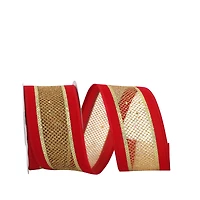 JAM Paper 2.5" x 10yd. Velvet Wired Mesh Middle Ribbon