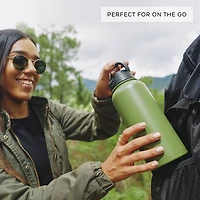 JoyJolt® 32oz. Vacuum Insulated Water Bottle With Flip Lid & Sport Straw Lid