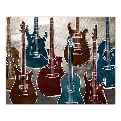 Guitar Party 20" x 16" Canvas Wall Art