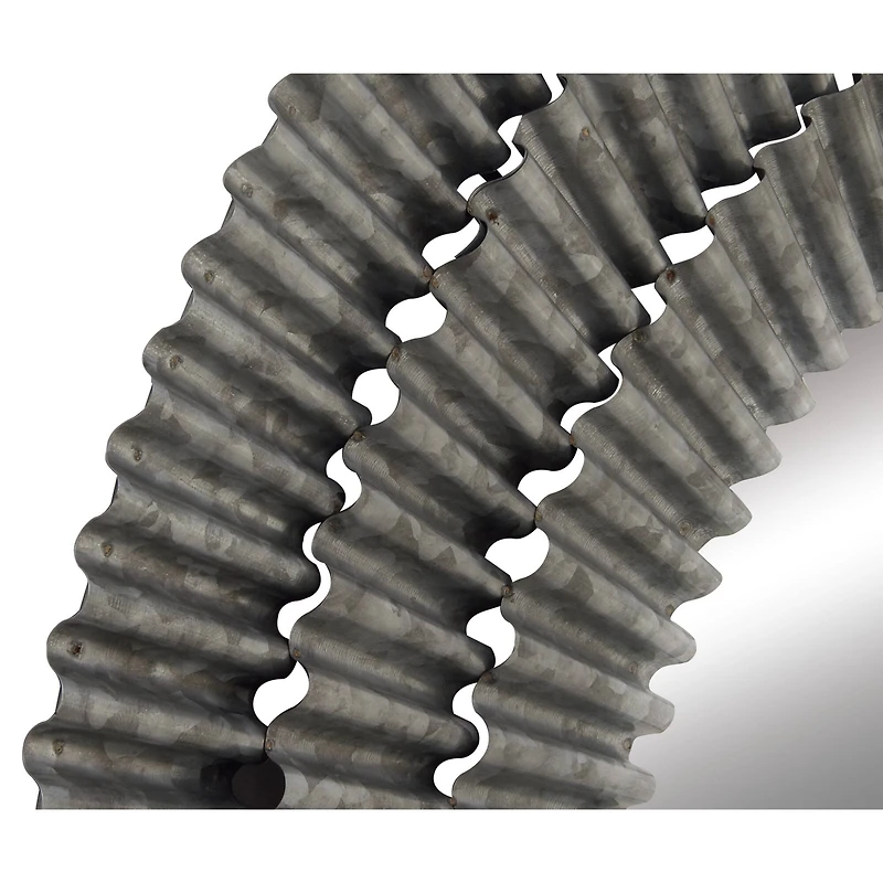 37'' Gray Farmhouse Metal Wall Mirror