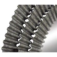 37'' Gray Farmhouse Metal Wall Mirror