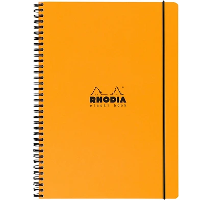 Rhodia® Orange Elasti Book, 9" x 11.75"