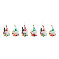 Glass Santa Gnome Ornament Set