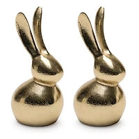 5.5" Modern Metal Bunny Décor, 2ct.
