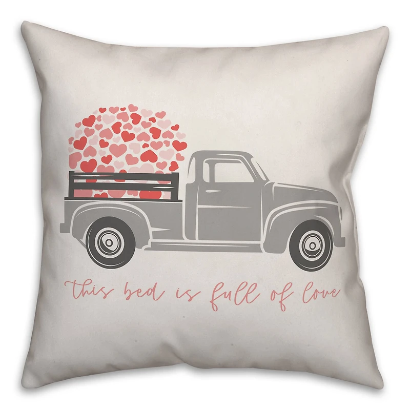 Love Truck Throw Pillow