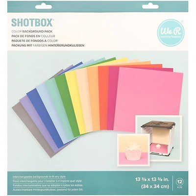 We R Memory Keepers® Shotbox Background Colored Sheets, 12pc.